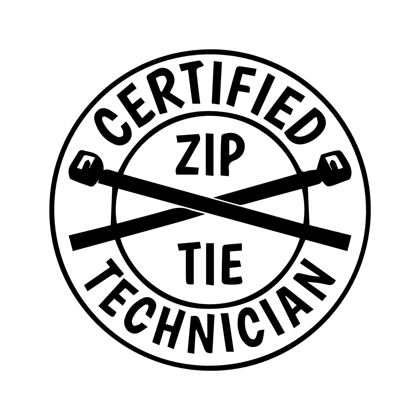 Certified Zip Tie Technician Decal