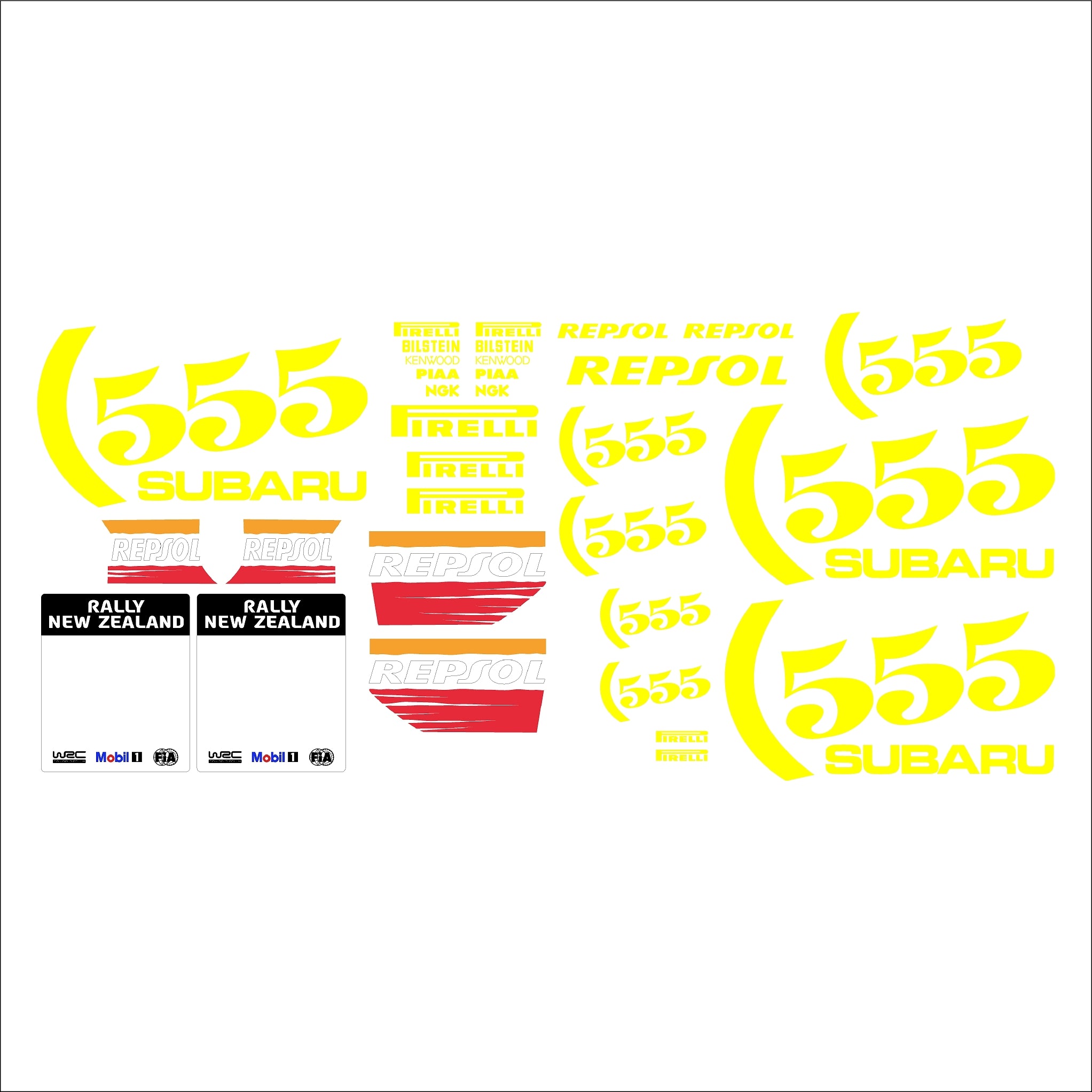 Subaru Impreza 555 WRC Decal Set | Premium Decal NZ | Decal... – Decal ...