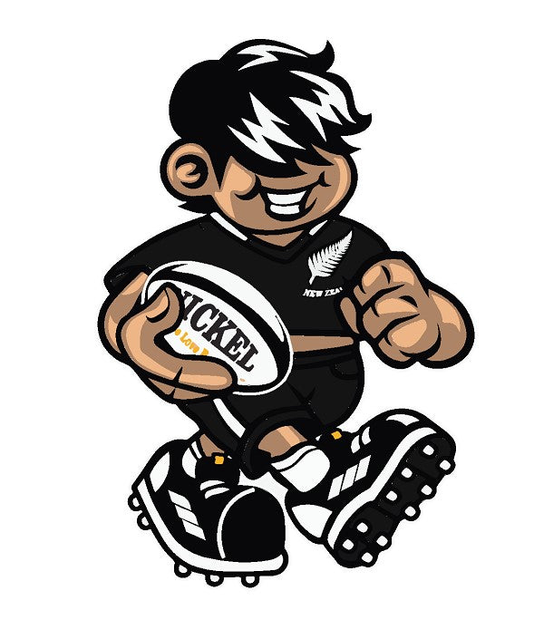 All Blacks Cartoon Character Decal