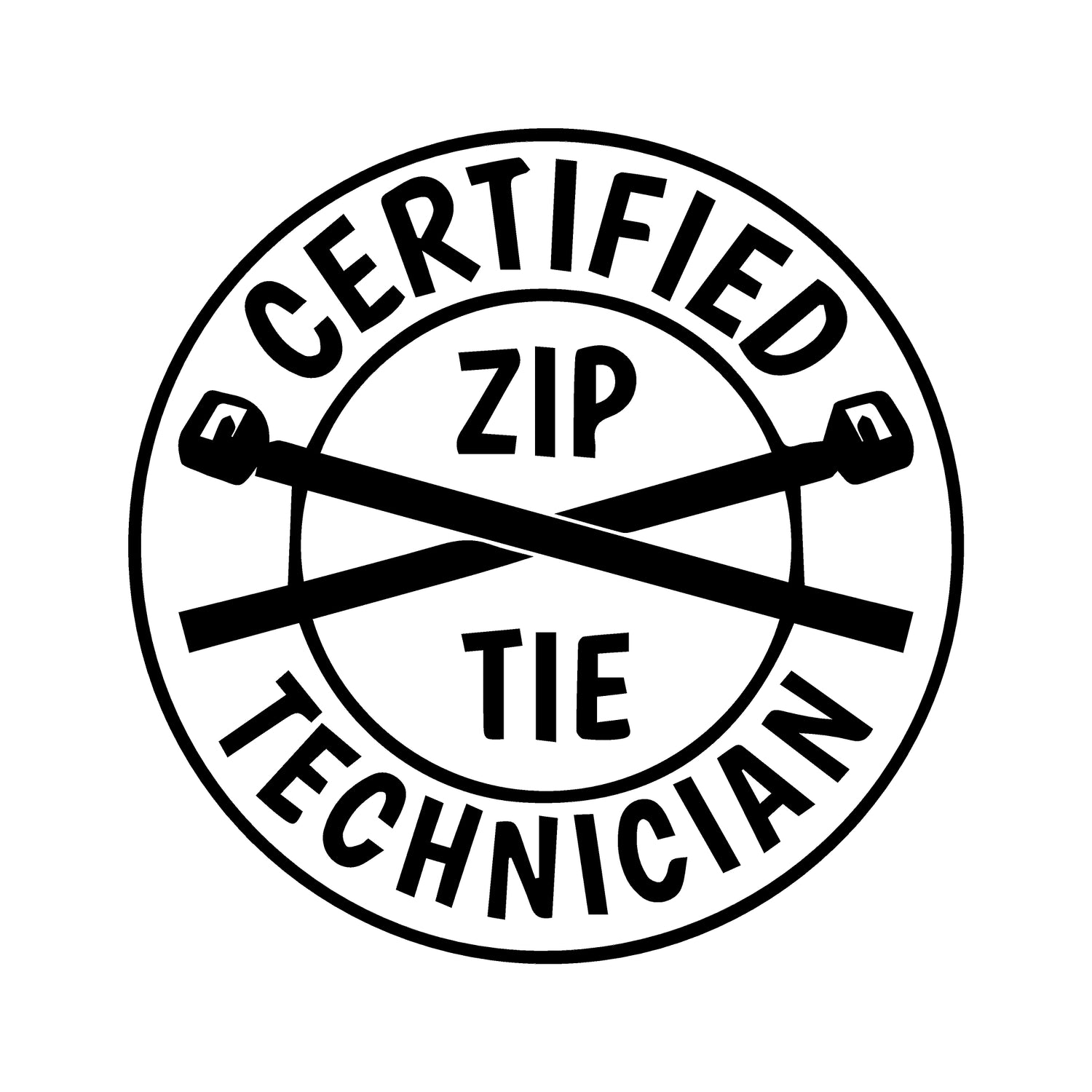 Certified Zip Tie Technician Decal