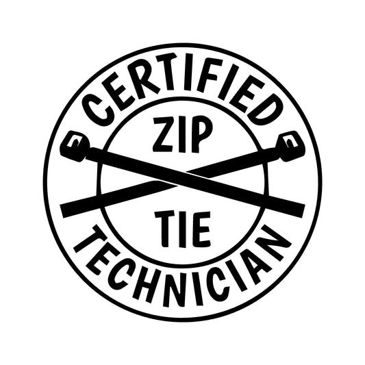 Certified Zip Tie Technician Decal