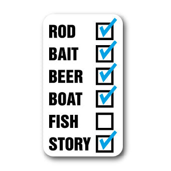 Fishing List Decal