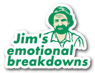 Jim's Emotional Breakdowns Decal