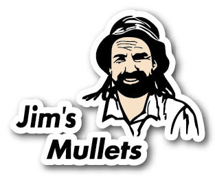 Jim's Mullets Decal