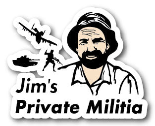 Jim's Private Militia Decal