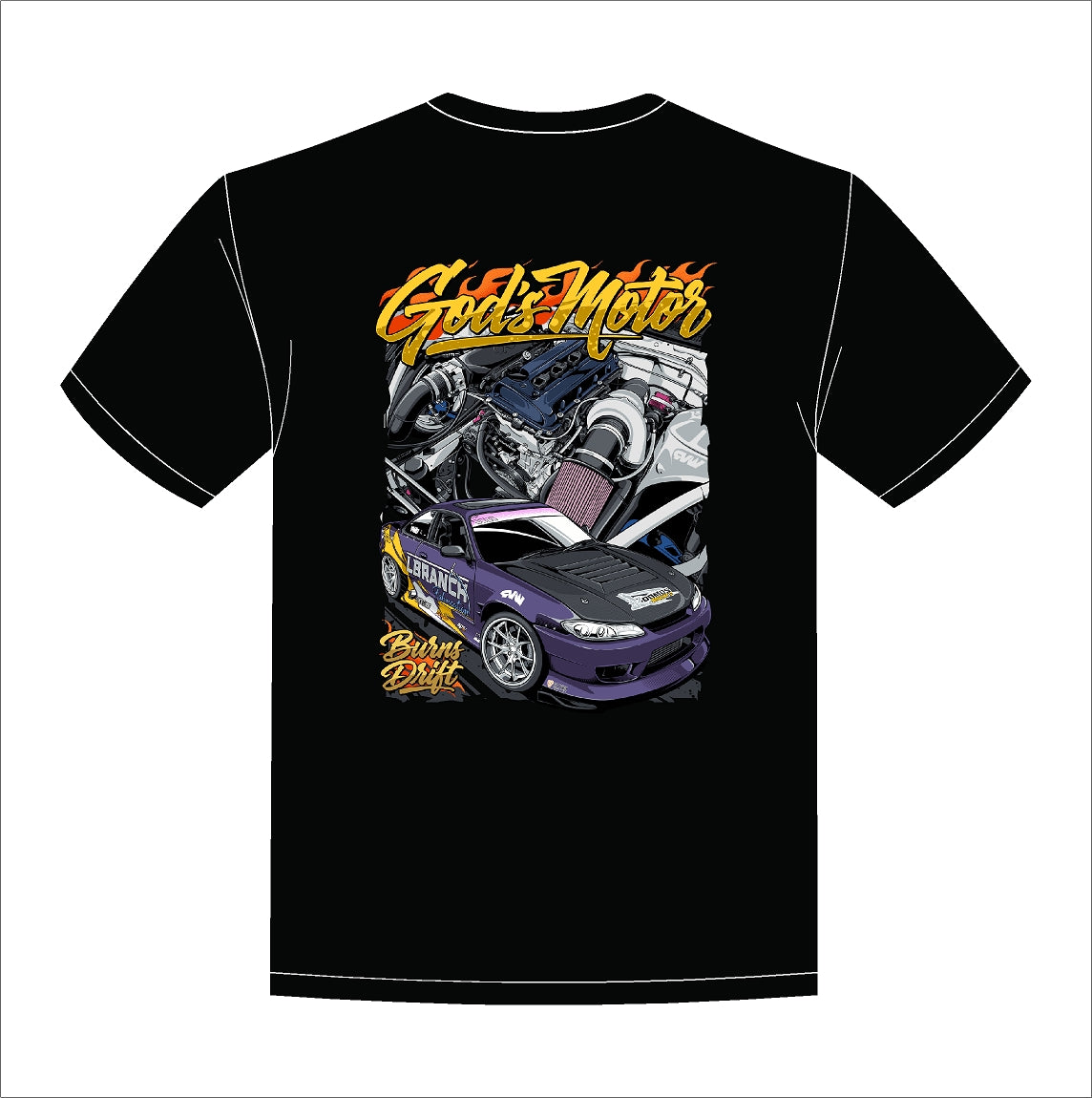 Burns Drift 2026 T-Shirt "God's Motor"
