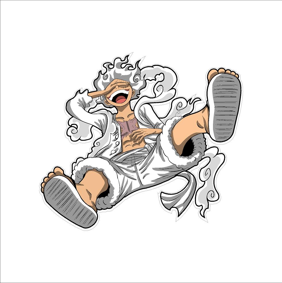 Luffy Gear 5 Vinyl Sticker – One Piece Anime Decal – Decal City NZ