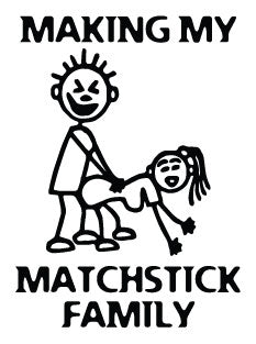 Making My Matchstick Family Decal