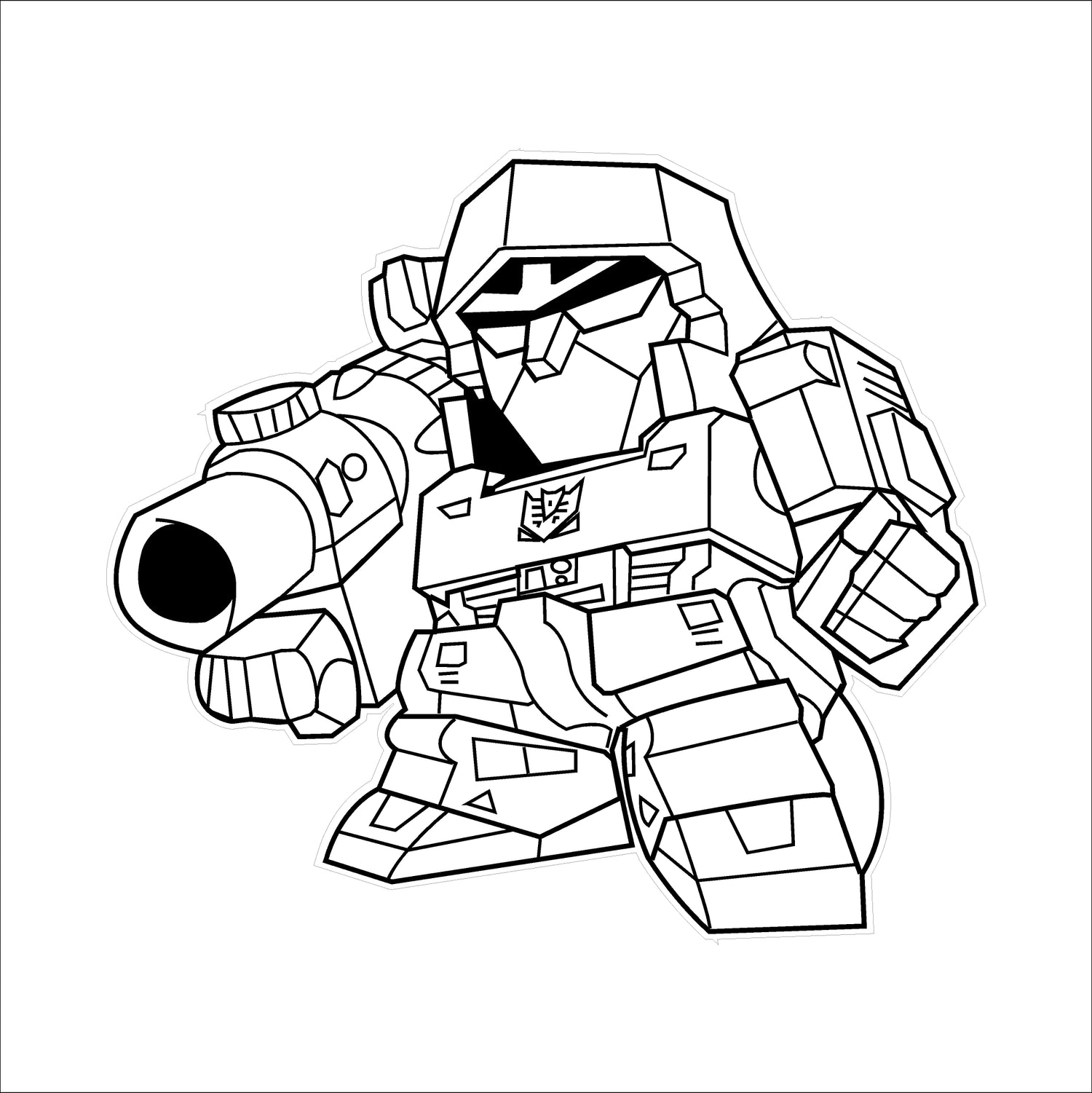 Megatron Line Drawing