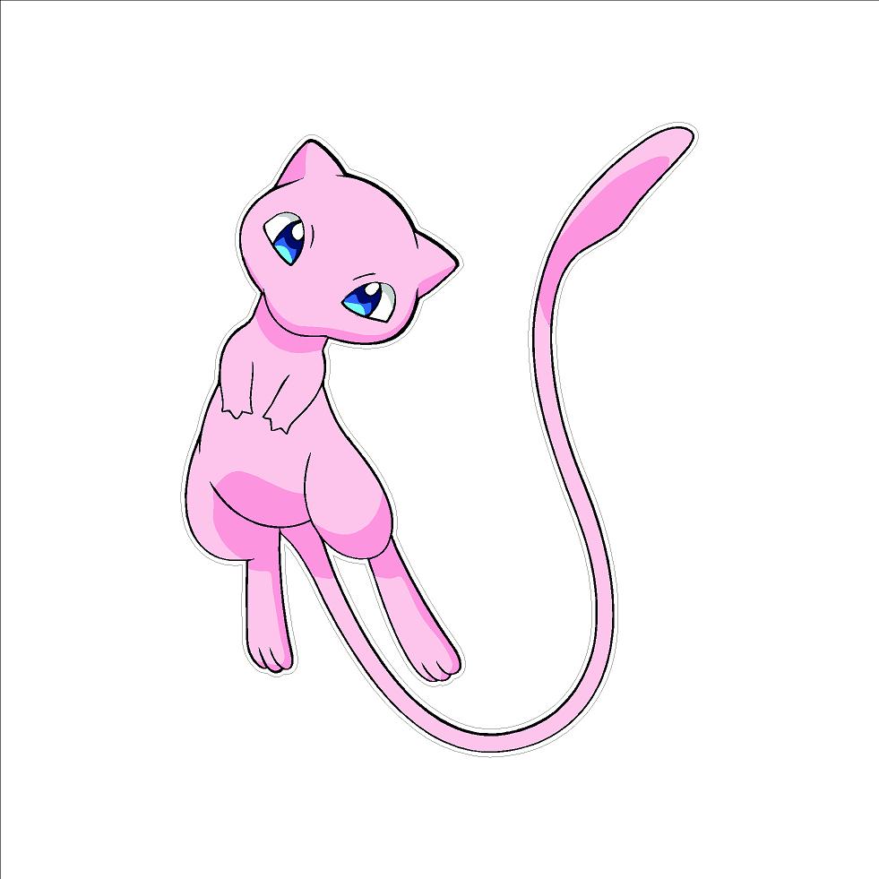 Mew Sticker – Pokémon Anime Decal