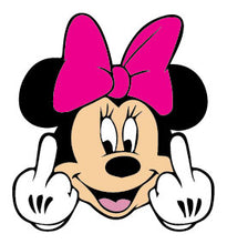 Load image into Gallery viewer, Minnie Mouse Flip The Bird Decal
