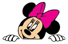 Load image into Gallery viewer, Minnie Mouse Peeking Decal
