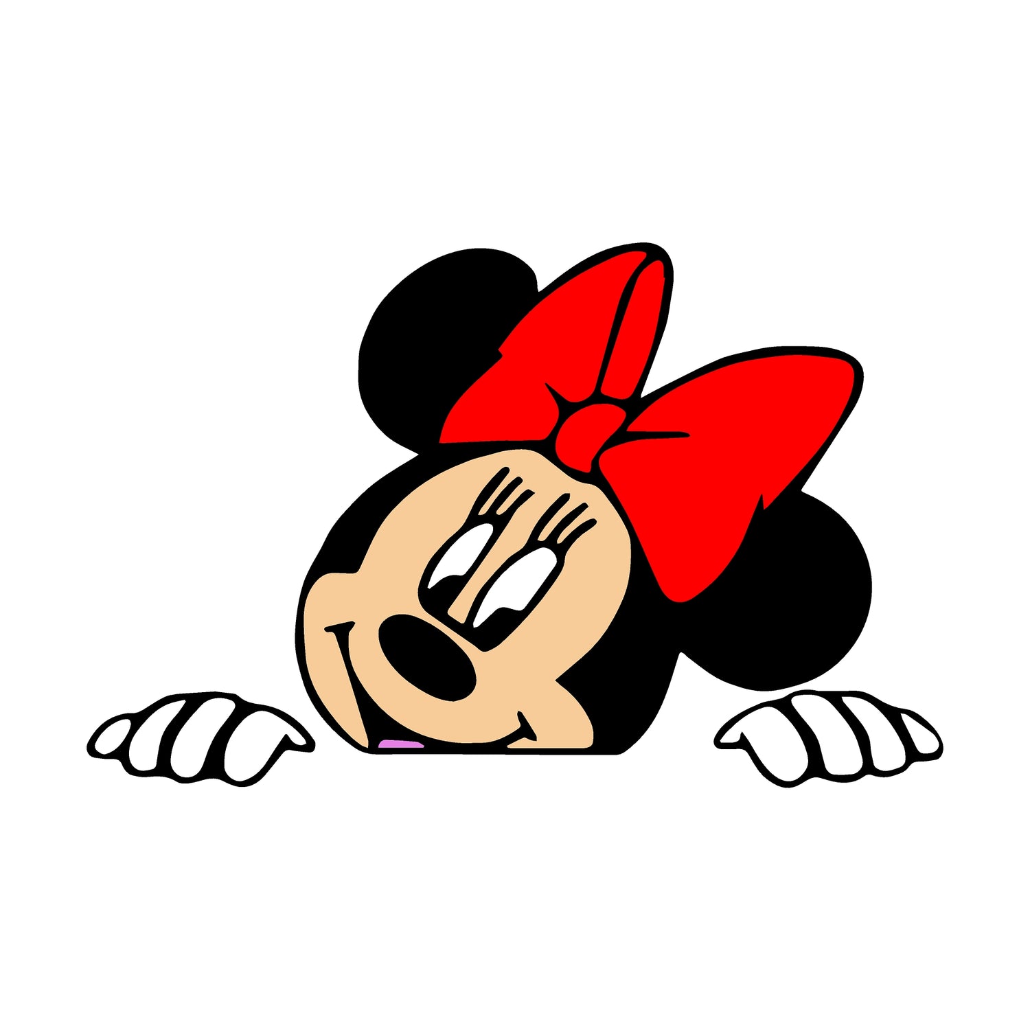 Minnie Mouse Peeking Decal