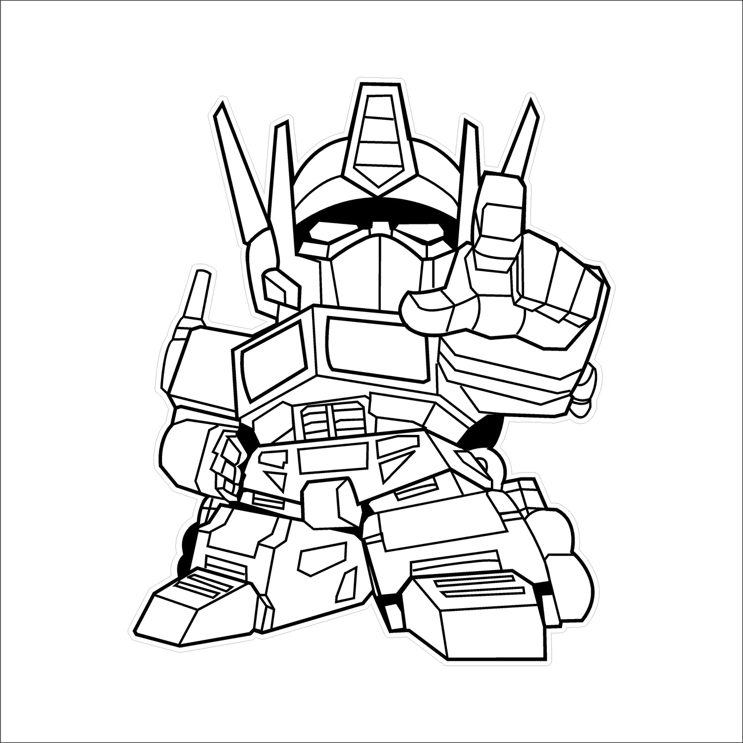 Optimus Prime Line Drawing