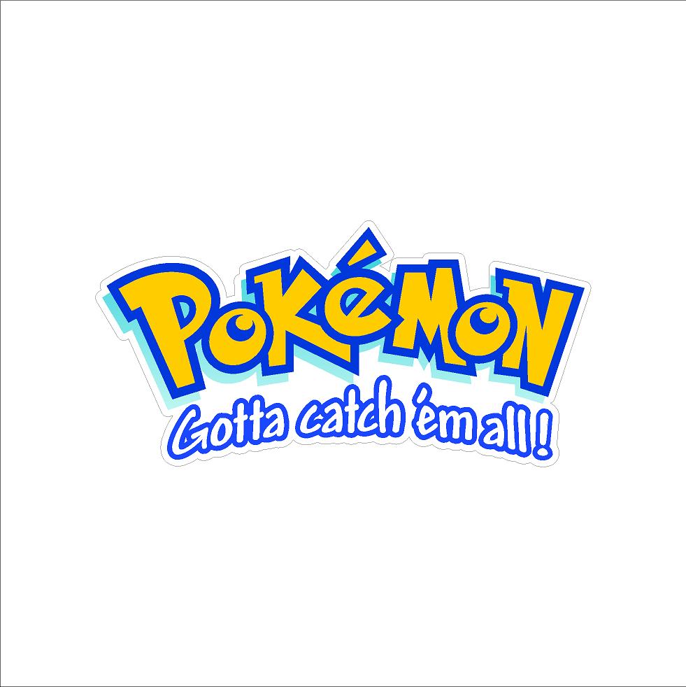 Pokémon Logo Vinyl Sticker – Classic Anime Decal