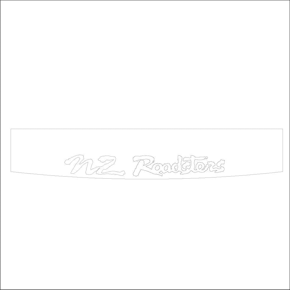 NZ ROADSTERS BANNER - VINYL WITH CUTOUT LOGO