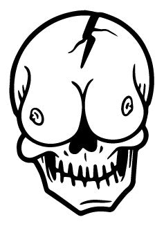 Skull Boob Eyes Decal