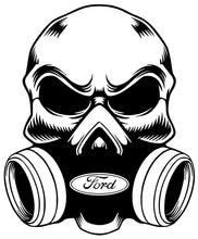 Load image into Gallery viewer, Gas Mask Skull with Car Brand Logo
