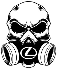 Load image into Gallery viewer, Gas Mask Skull with Car Brand Logo
