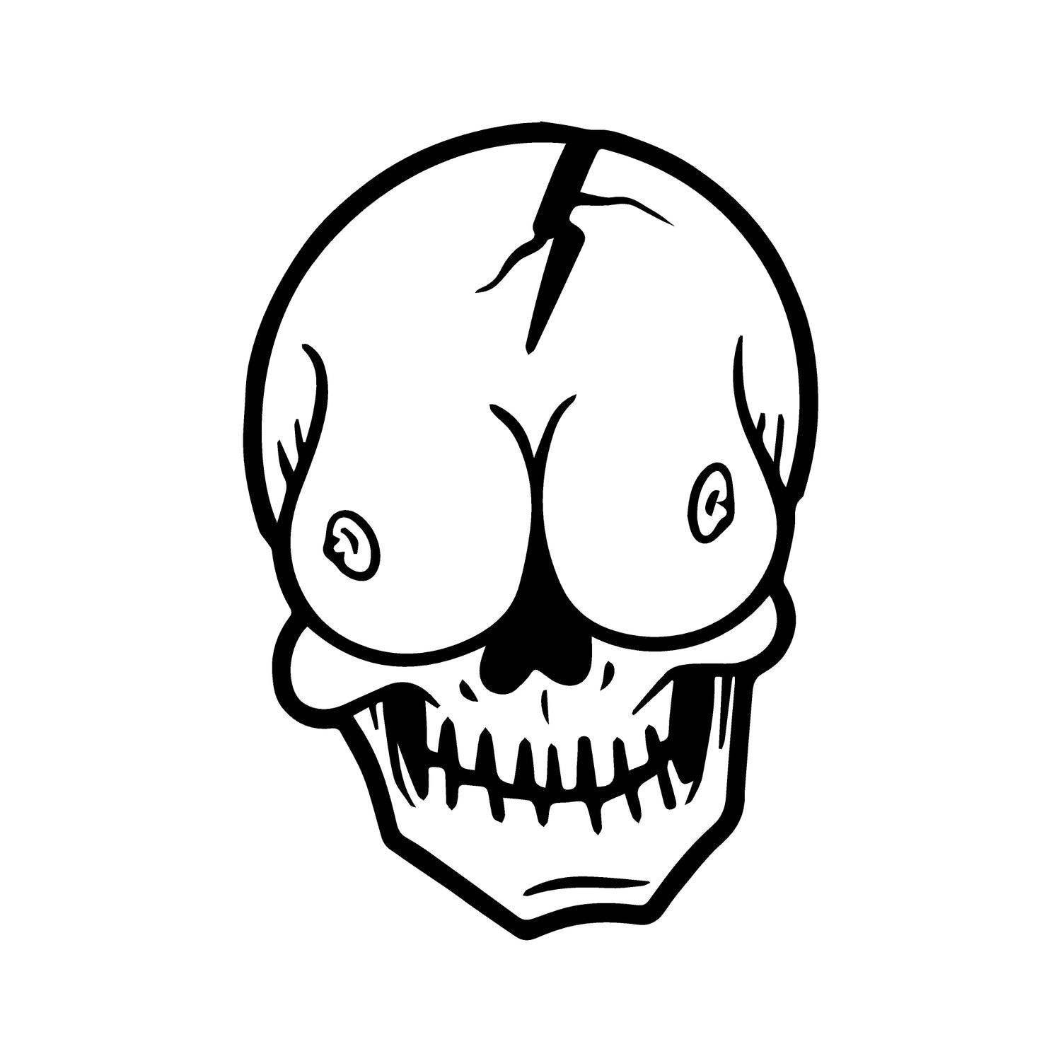 Skull Boob Eyes Decal