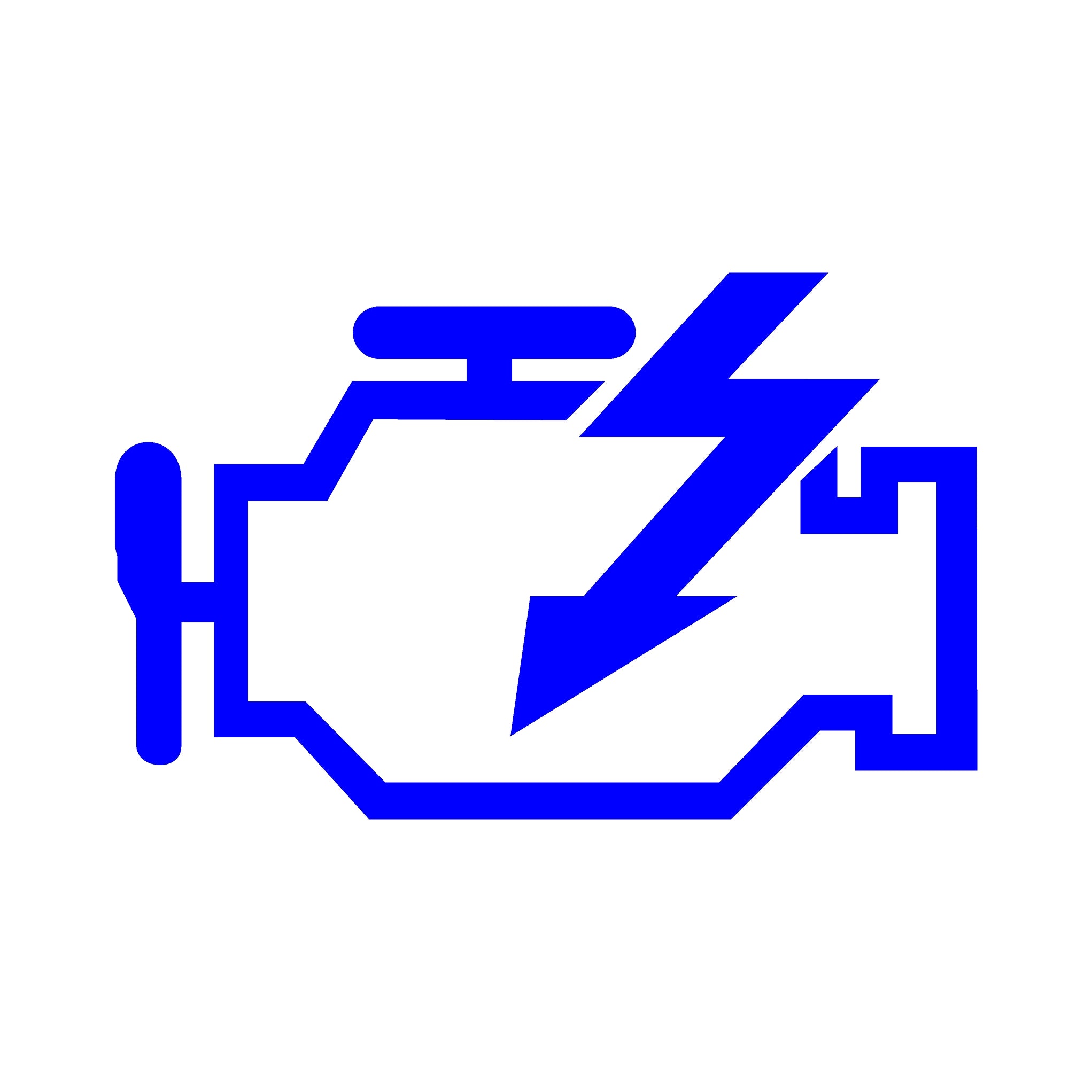 Check Engine Logo Blue Check Engine Decal | Car Decal NZ | Premium Vinyl | Decal... – Decal ...