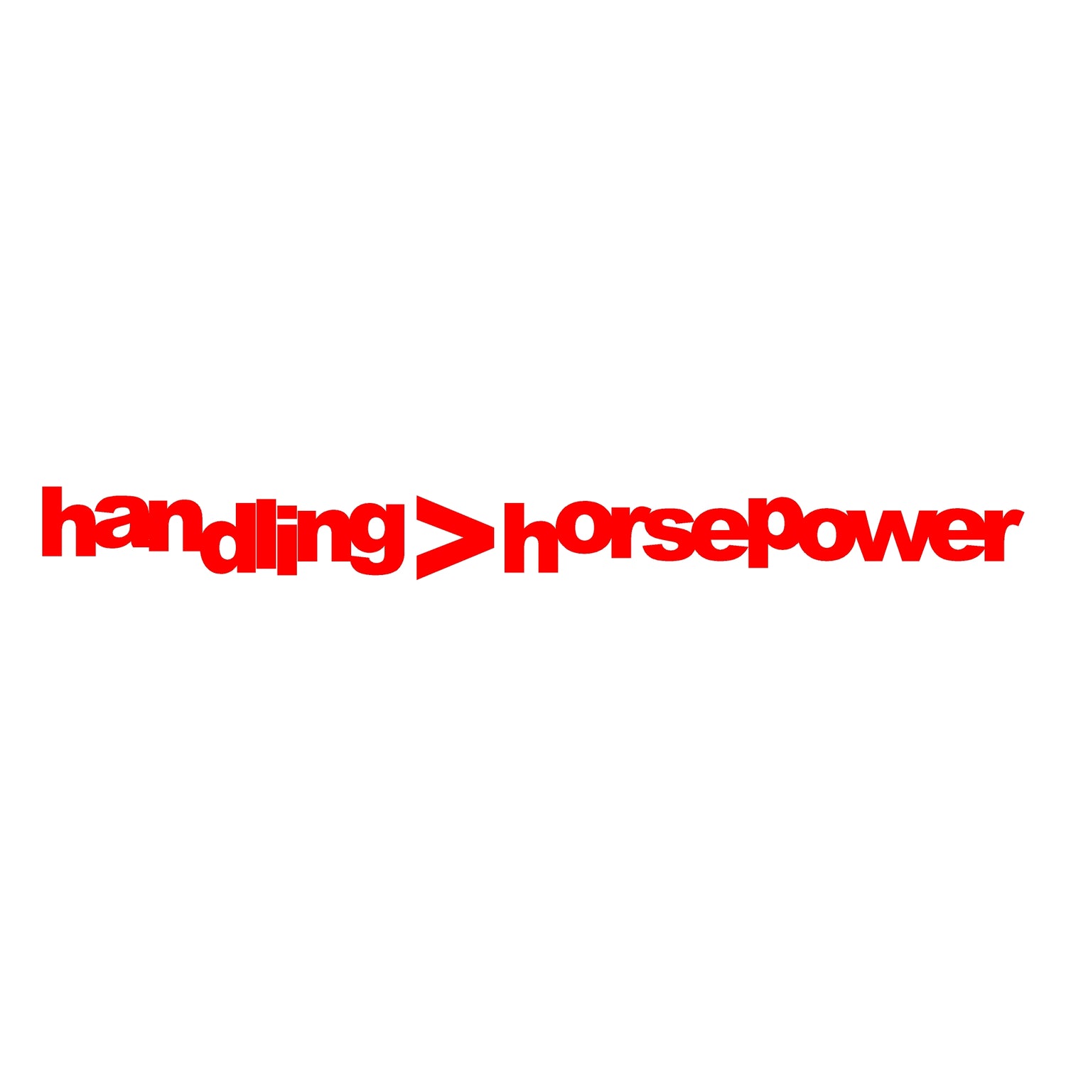 handling>horsepower Decal