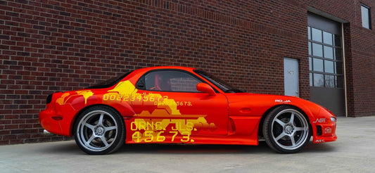 Fast & Furious "Orange Julius RX7" Decal Set